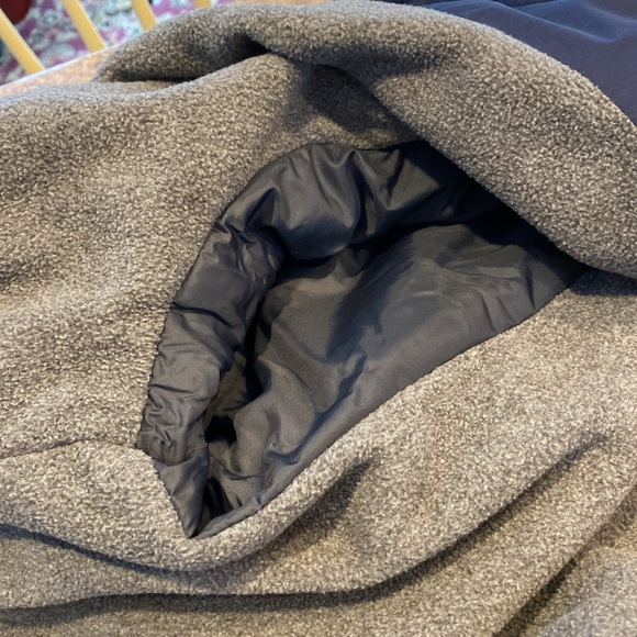 L.L. Bean Blue Warm Up Jacket Gray Fleece Lined XXL Reg 205107 Zip Up - Picture 14 of 17